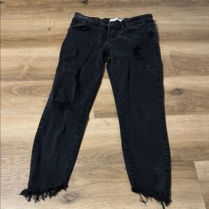 Kancan black distressed ankle jeans